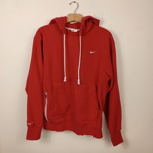 Nike Standard Issue Mens Dri FIT Pullover Basketball Hoodie Small Red Pockets